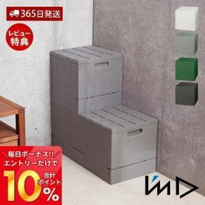 グリッドコンテナー キューブ W30 ボックス 収納 ケース 折りたたみ BOX おもちゃ箱 折り畳み おしゃれ スタッキング I'mD 岩谷マテリアル