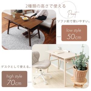 デスク 折れ脚テーブル 北欧 おしゃれ 棚 棚...の詳細画像2
