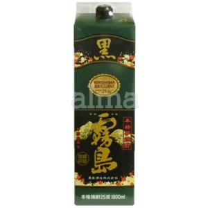 黒霧島 スリムパック 25度 900ml×6本 芋焼酎／1本あたり950円+税