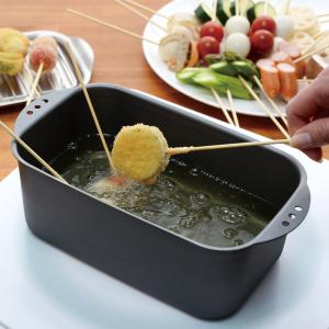 ミニミニ天ぷら角型アミ・フタ付き 日本製 - IH対応 ガス火対応