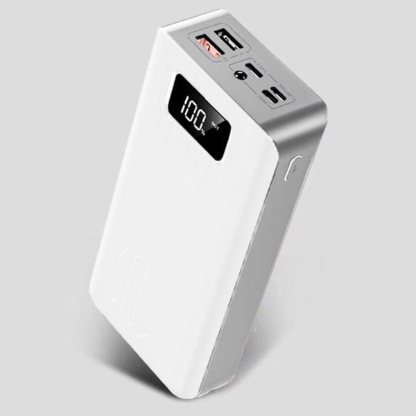 モバイルバッテリー MB004 ホワイト 超大容量 30000mAh Type-C&amp;Lightnin...