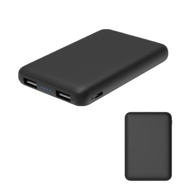 モバイルバッテリー MB008 ブラック 8000mAh 小型 超軽量 コンパクト 2台同時充電 5...