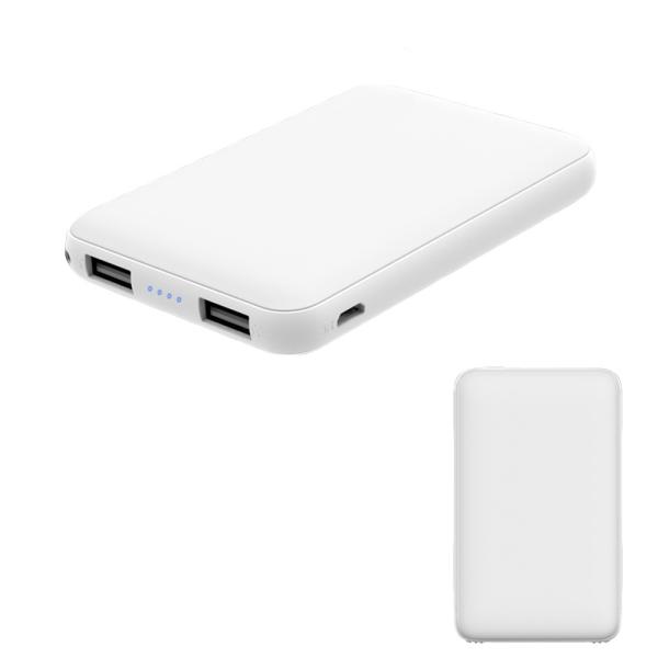 モバイルバッテリー MB008 ホワイト 8000mAh 小型 超軽量 コンパクト 2台同時充電 5...