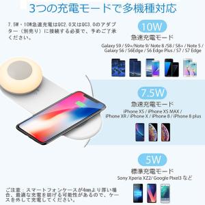 LEDナイトライト ベッドサイドランプ Qiワ...の詳細画像4