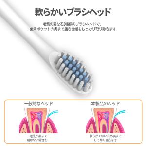 電動歯ブラシ ブラック USB充電 6モード切...の詳細画像5