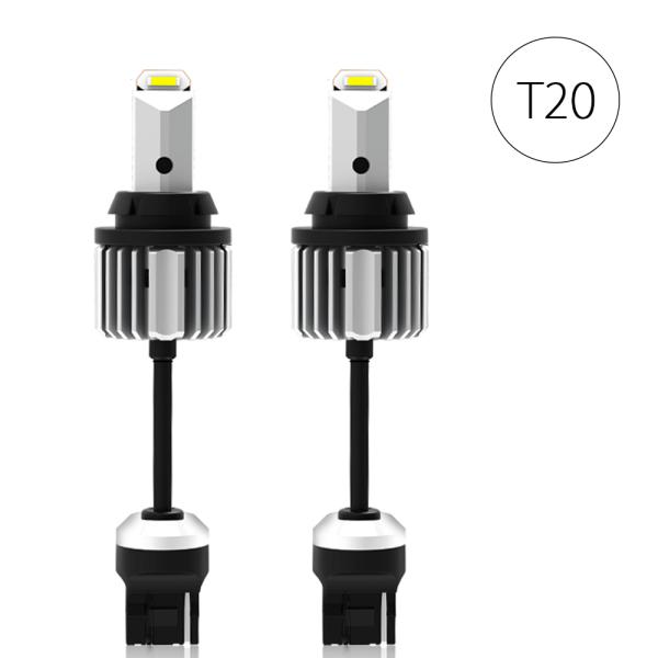 LEDバックランプ T20シングル DC12V 5000ルーメン 6000K ホワイト 無極性 2本...