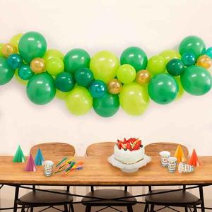 パーティー装飾　手作りバルーンガーランド　新緑（グリーン）カラー｜e-balloon