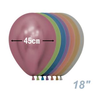 大きめゴム風船　18インチ（直径45cm）　シャイニーカラー　25枚入り / メール便可 / バルーン 大きい BIG｜e-balloon