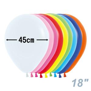 大きめゴム風船　18インチ（直径45cm）　アソートカラー　25枚入り / メール便可 / バルーン 大きい BIG｜e-balloon