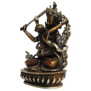 文殊菩薩像 ネパール製　マンジュシュリー 仏像 ネパール仏像 マンジュシュリー（文殊菩薩像） : アジア