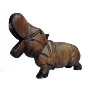 木彫り アジアン雑貨 カバさんの木彫り2 : アジア雑貨ビンゴ - 通販