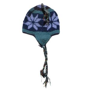 帽子　手編みの耳あて付きネパールの帽子2　クリックポスト選択　送料200円｜e-bingo