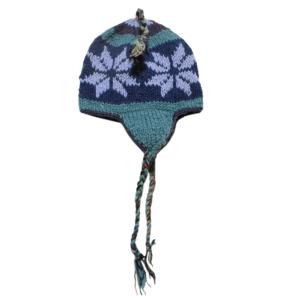 帽子　手編みの耳あて付きネパールの帽子20　クリックポスト選択　送料200円｜e-bingo