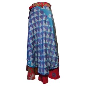 スカート　アジアン衣料　ネパール・シルク・ラップスカート7　クリックポスト選択　送料200円