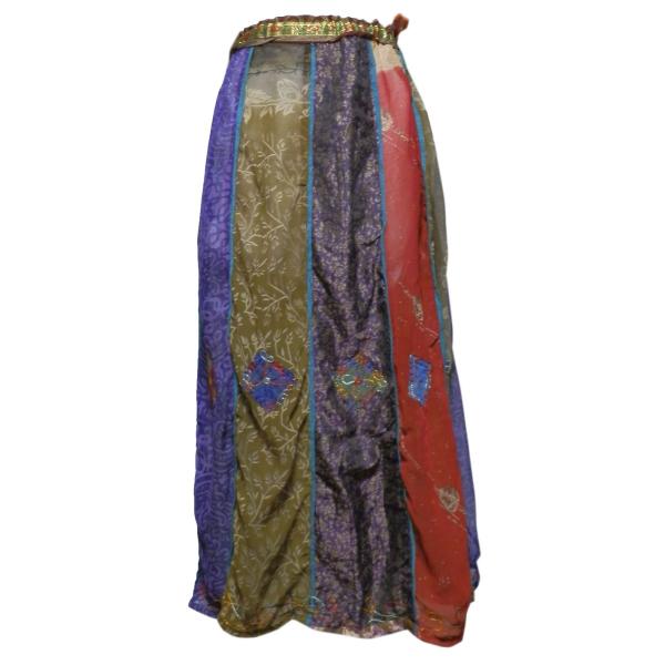 スカート　アジアン衣料　ネパール・シルク・スカート8　クリックポスト選択　送料200円