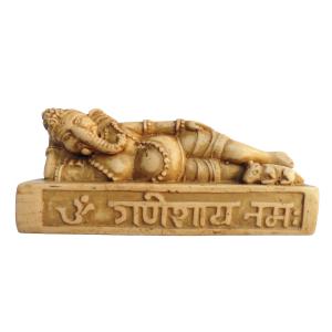 ガネーシャ（夢を叶える象）木彫　置物　インテリア ガネーシャの木彫り 59cm スワール無垢材 木製 夢をかなえるゾウ