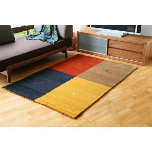 ラグ ギャッベ 160x230 高級手結び 秋 冬 快適 ウール ハンドノット GABBEH 22 ...