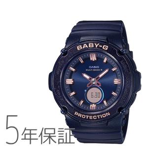 Baby-G ベビーG スターリットベゼル ラメ入り 電波ソーラー 紺 ピンクゴールド BGA-2700SD-2AJF CASIO カシオ 腕時計 レディース