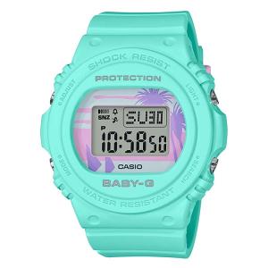 倉庫作業 22.04 EC販売不可★Baby-G ベビーG BGD-570BC-3JF カシオ CASIO 80’s Beach Colors デジタル ブルー 緑 グリーン 腕時計 レディース