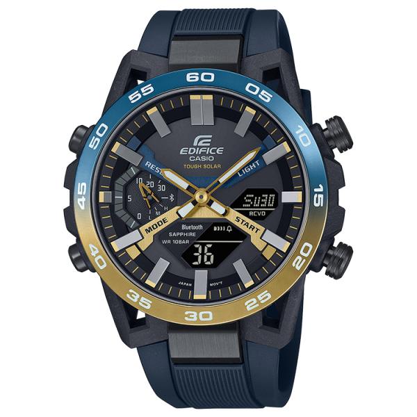 エディフィス EDIFICE スマホ連携 Bluetooth 電波ソーラー グラデーション ネイビー...