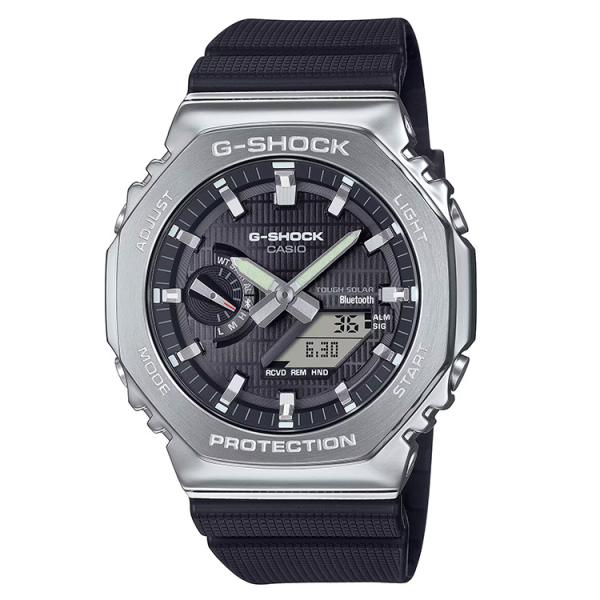 G-SHOCK gショック G-STEEL Gスチール 電波ソーラー スマホ連携 八角形 ブラック ...