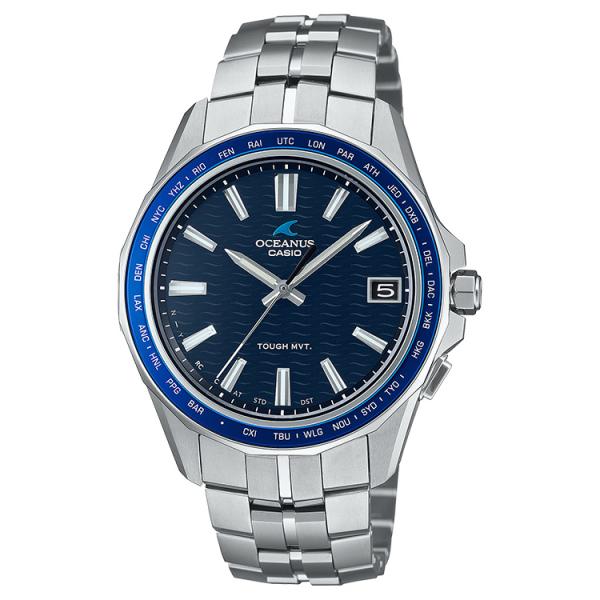 オシアナス OCEANUS Manta マンタ スマホ連携 電波ソーラー 日本製 チタンバンド ブル...