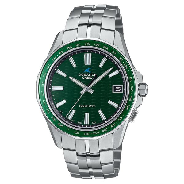 オシアナス OCEANUS Manta マンタ スマホ連携 電波ソーラー 日本製 チタン グリーン ...