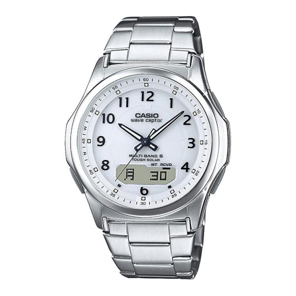 カシオ CASIO ウェーブセプター WAVE CEPTOR 電波時計 タフソーラー 腕時計 WVA...