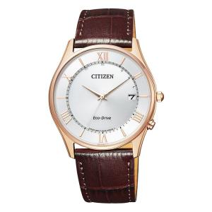 シチズンコレクション Citizen_collection AS1062-08A エコ・ドライブ 国内専用電波受信 カーフ革バンド 薄型 白文字板 メンズ 腕時計｜e-bloom