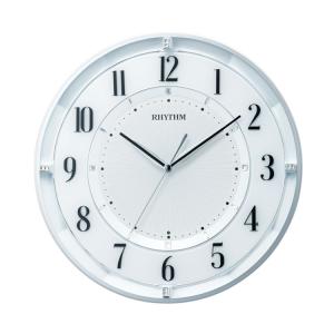 RHYTHM(リズム) 4MY861-006 茶メタリック色光沢仕上 白 電波掛け時計
