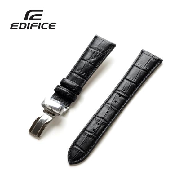 EDIFICE 純正 替えベルト カシオ CASIO EQW-T650BL-1A 対応 ワニ革風レザ...