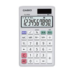 手帳タイプ SL-310A-N カシオ CASIO 小さい 10桁表示 税計算 時間計算 2電源 ソ...