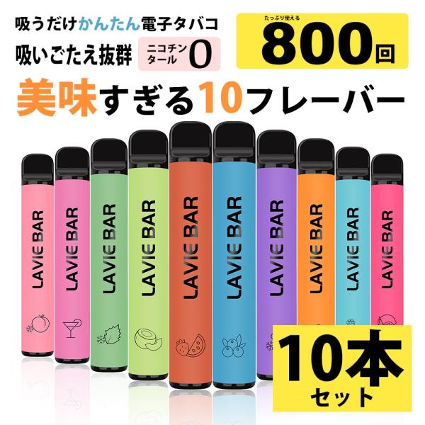 10本セット シーシャ 持ち運び ポケット 電子タバコ 使い捨て ベイプ VAPE 本体 ニコチン0...