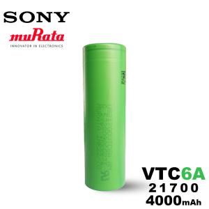 リチウムイオン電池 バッテリー 21700 Sony ソニー / Murata VTC6A 21700 4,000mah 充電可 正規品 1個 PSE認証 フラットトップ [代引不可]｜e-bms-store