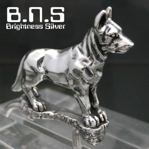 銀の犬  シェパードキーリング　シルバー925　SV925　銀製(キーホルダー、キーチェーン、鍵、犬...