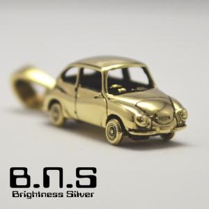 スバル360ペンダント ブラス 真鍮 (SUBARU 昴 富士重工 旧車 クラシックカー 自動車　国産車 日本車)｜ブライトネスシルバー