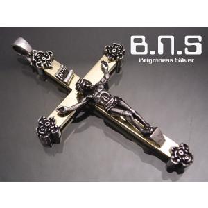 キリストクロスロザリオ　シルバー925&amp;真鍮　十字架クロス聖品