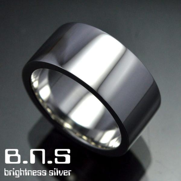 10mm 平打ちシルバーリング シルバー925 指輪 銀製【ring-515-R34】