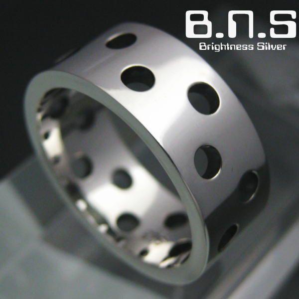 8mm 平打ちパンチアウトシルバーリング シルバー925【ring-579-R50】