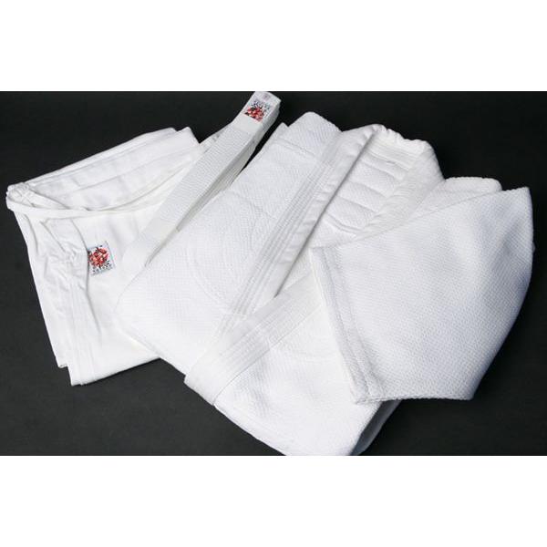 最高級【武徳】ブランド二重合気道衣セット（白）　サイズ4〜6