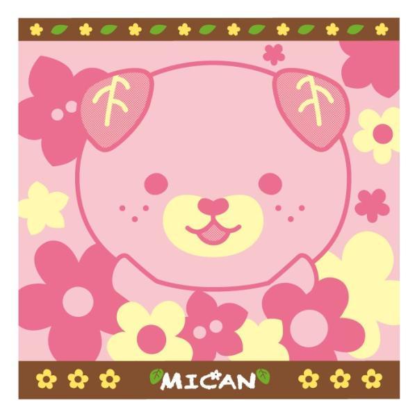 スジヤ印刷工房 みきゃんジャガード ハンカチタオル 花 メール便 対応商品 熨斗対応不可