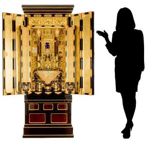 総粉、金箔の厨子 仏壇内仏入れ 総粉、金箔の厨子 仏壇内