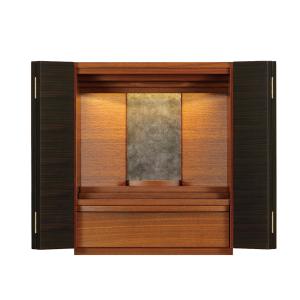 仏壇 モダン仏壇 上置 ウォールナット 16号 日本製 : 仏壇・仏具の専門