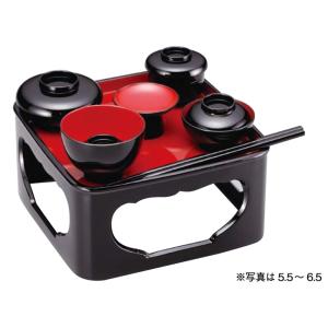 仏具 PC仏膳 P椀セット 黒内朱 5.5寸 会津塗 : 仏壇・仏具の専門店ぶつ