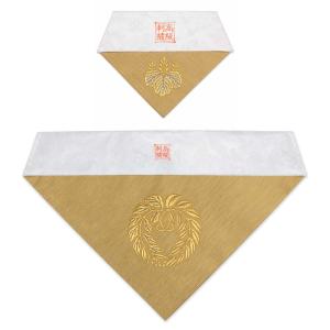 浄土真宗本願寺派 仏具 三角打敷 金襴錦地 盛上 西紋 刺繍 50代 C 絽