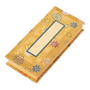 仏具 過去帳 金襴鳥の子 夢源（むげん）濃ピンク 日付なし 4寸 : 仏壇