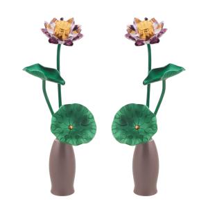 仏具・銅製常花3本立・水鋲セット（京色/小） : 仏壇・仏具の専門店