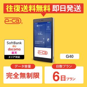 ポケットwifi レンタル 完全無制限 6日プラン レンタルwifi wifi レン タル wi-fi ソフトバンク ドコモ au 楽天 G40