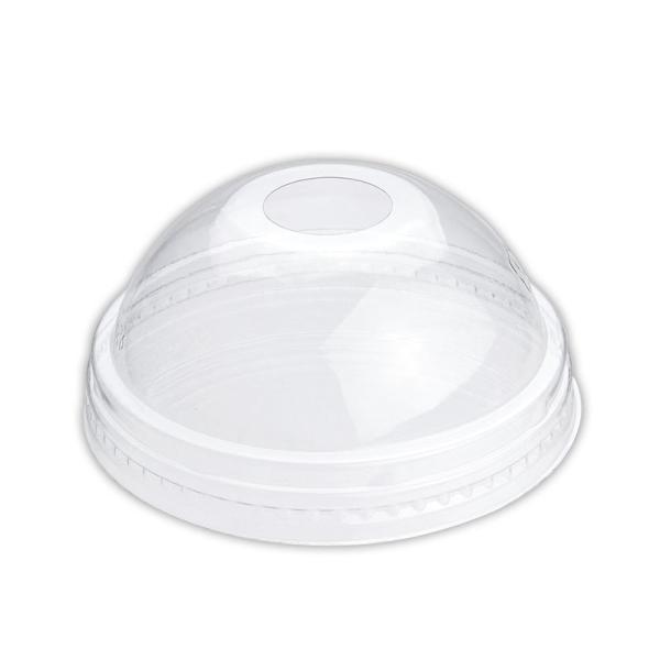 プラスチックカップ蓋 TAPS78D 8〜10オンス兼用ドームリッド(穴有) リサイクルペット使用 ...