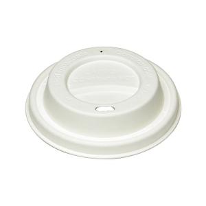 エコ 紙蓋 紙コップ蓋 80パルプモールドリッド ホワイト 口径80mm 1,000個｜e-cafe